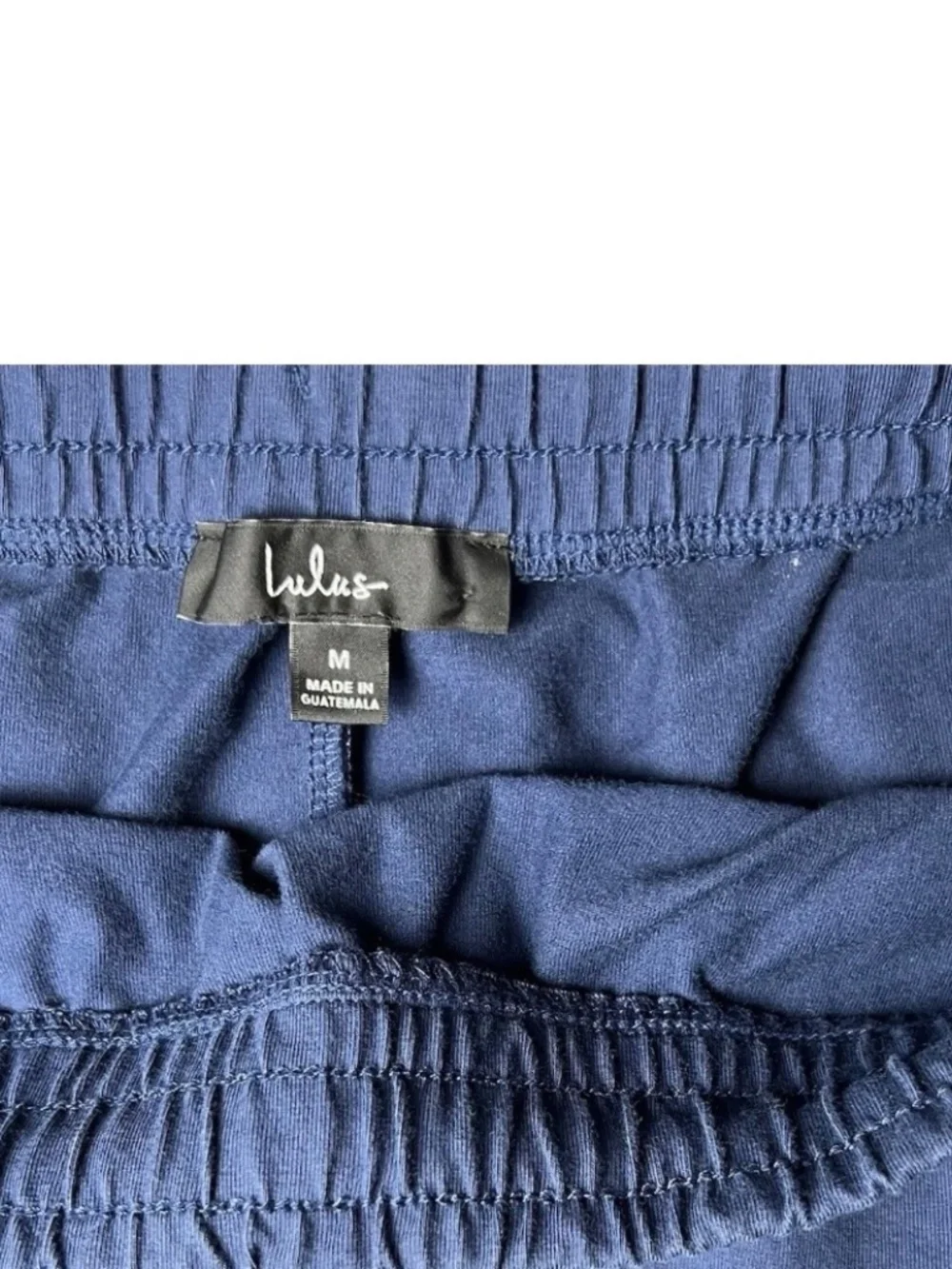 Lulus Sweet Score Navy Blue Ruffled Drawstring Mini Skirt - Size M